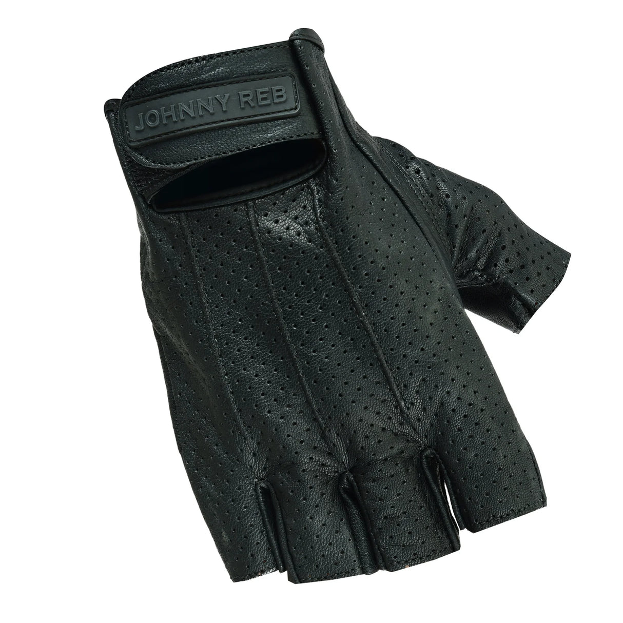 Johnny Reb Sandover Perforated Fingerless Gloves - Black
