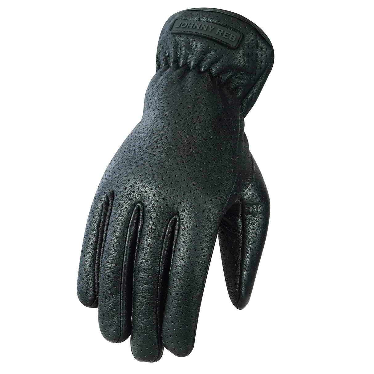 Johnny Reb Epping Leather Perforated Gloves - Black