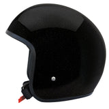 Johnny Reb Burke Open Face Helmet - Black Glitter/Black Lining