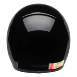 Johnny Reb Burke Open Face Helmet - Gloss Black/Black Lining