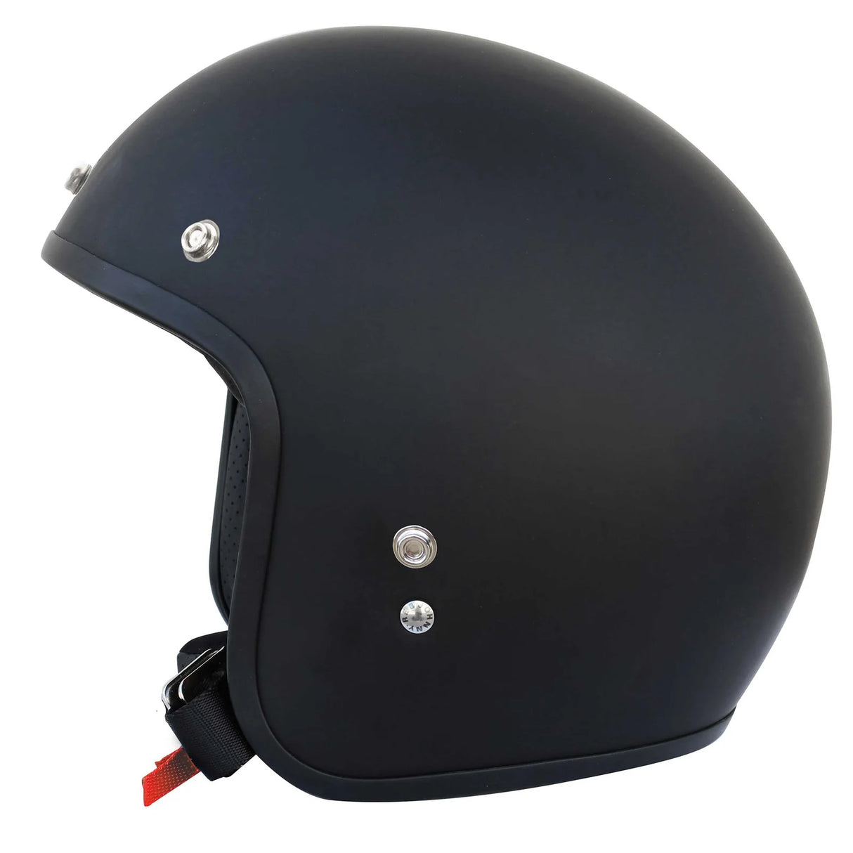 Johnny Reb Olga Open Face Helmet - Matte Black/Black Lining