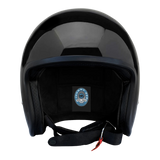 Johnny Reb Burke Open Face Helmet - Gloss Black/Black Lining