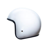 Johnny Rev Burke Open Face Helmet - Gloss White/Brown Lining