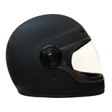 Johnny Reb Lyell Full Face Helmet - Matte Black/Brown Lining