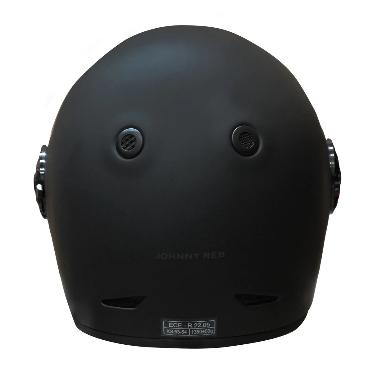 Johnny Reb Lyell Full Face Helmet - Matte Black/Brown Lining