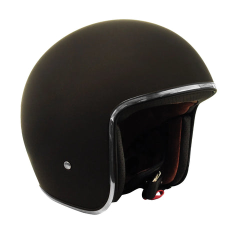 Johnny Reb Burke Open Face Helmet - Matte Black/Silver