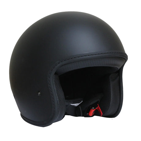 Johnny Reb O'Hara Open Face Helmet - Matte Black/Black Lining