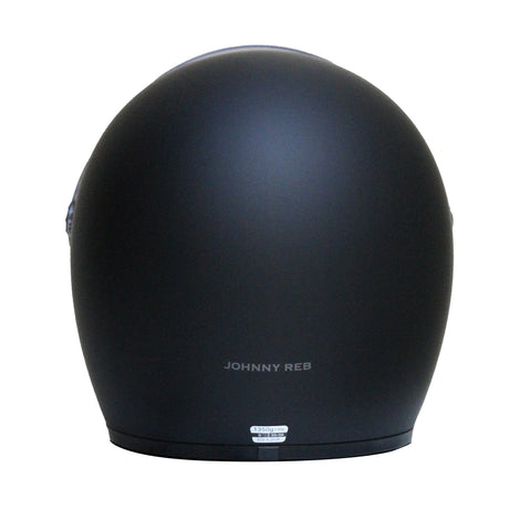 Johnny Reb Burke Full Face Helmet - Matt Black/Brown Lining