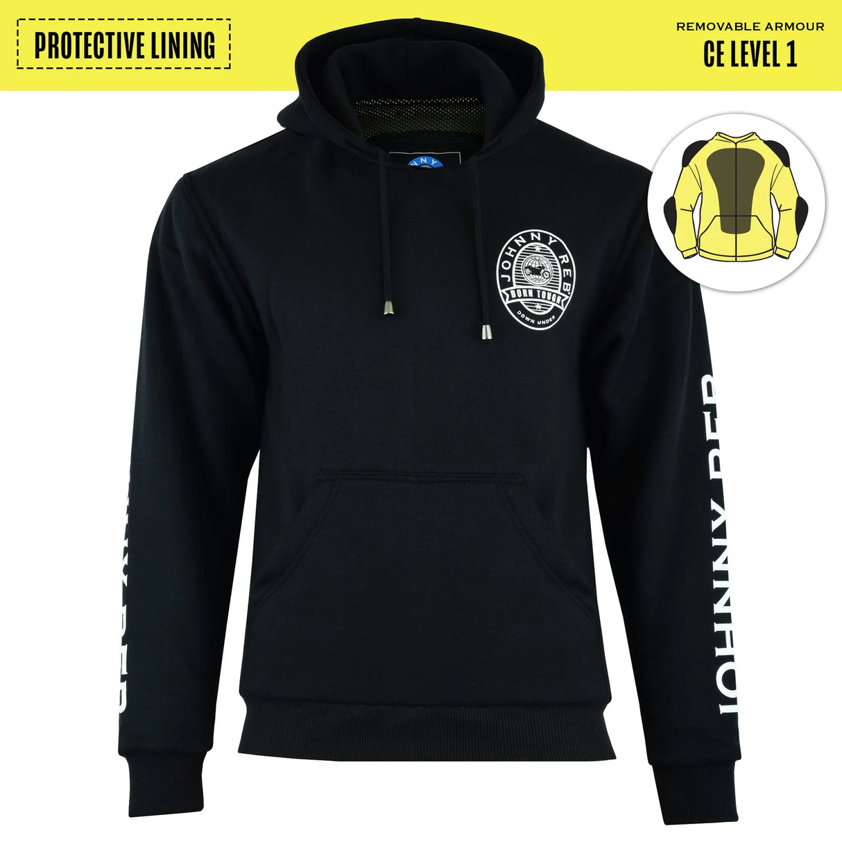 Johnny Reb Men's Protective Fleece Hoodie - Black