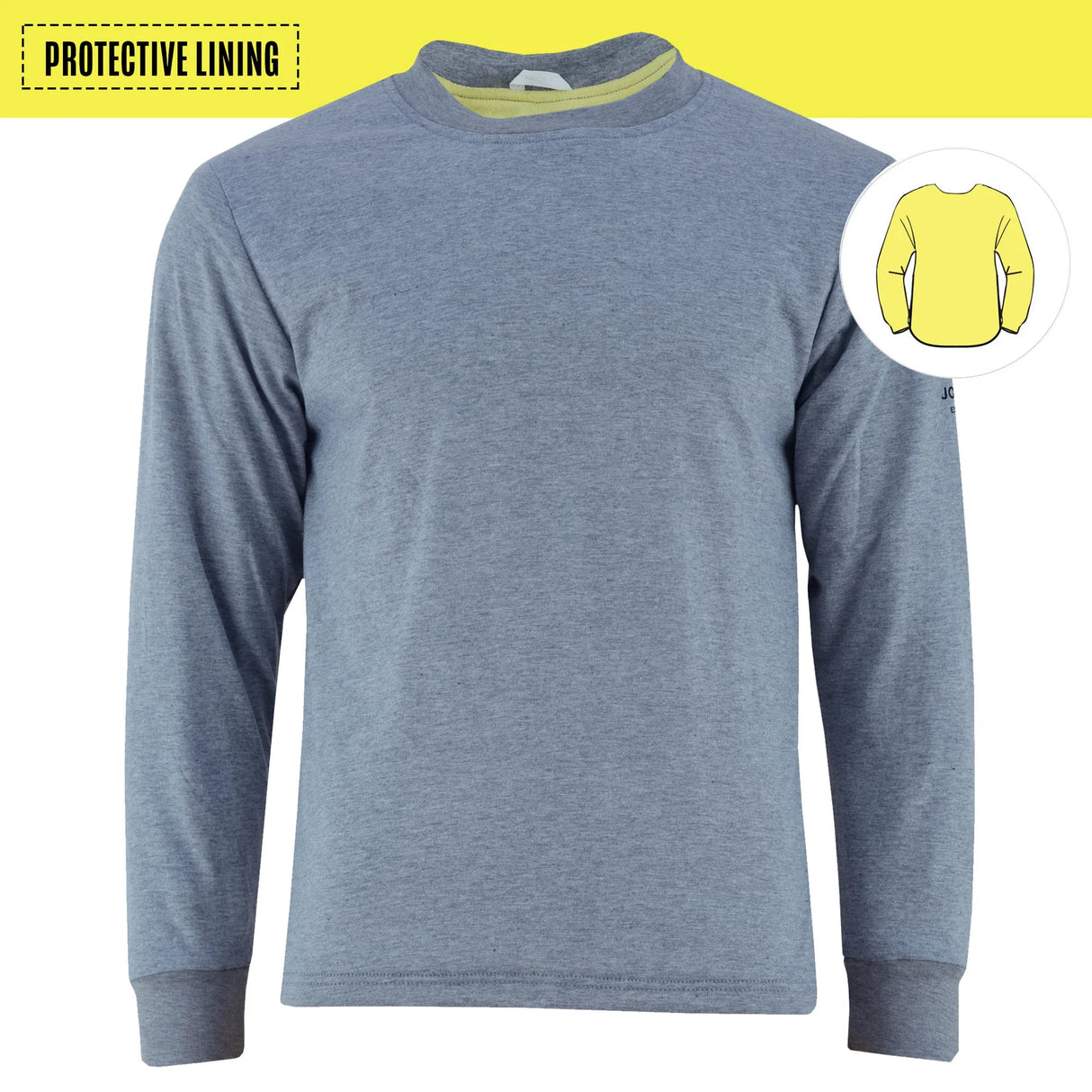 Johnny Reb Men's Hume Protective Long Sleeve T-Shirt - Grey
