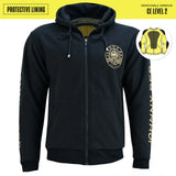 Johnny Reb Men's 1984 Zip Through Hoodie - Black/Gold