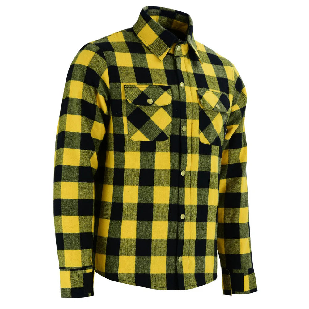 Johnny Reb Men's Waratah Protective Shirt - Black/Yellow Check