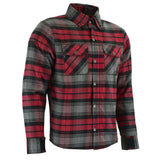 Johnny Reb Men's Nullabor Protective Shirt - Black/Charcoal/Red Check