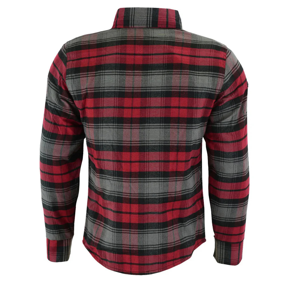 Johnny Reb Men's Nullabor Protective Shirt - Black/Charcoal/Red Check