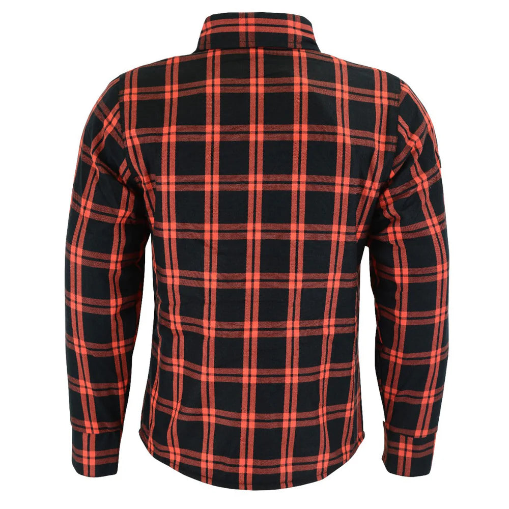 Johnny Reb Men's Nullabor Protective Shirt - Black/Orange Check