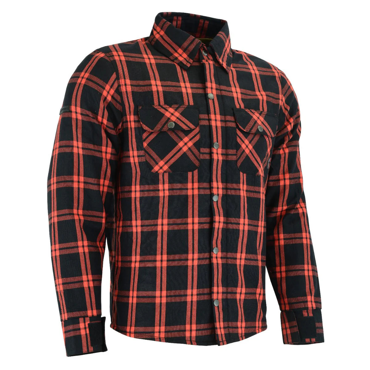 Johnny Reb Men's Nullabor Protective Shirt - Black/Orange Check