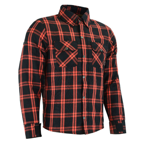 Johnny Reb Men's Nullabor Protective Shirt - Black/Orange Check