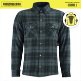 Johnny Reb Men's Nullabor Protective Shirt - Black/Charcoal Check