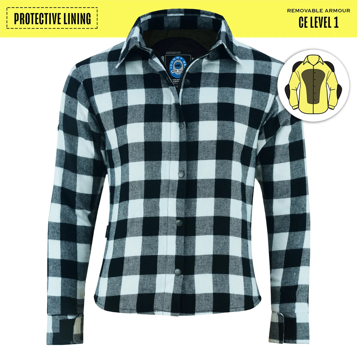 Johnny Reb Women's Waratah Protective Shirt - Black/White