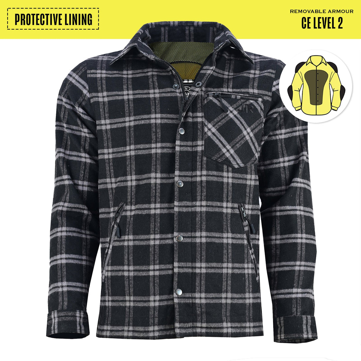 Johnny Reb Men's Bottlebrush Protective Shirt - Black/Charcoal