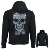 Johnny Reb Men's Aussie Skull Full-Zip Hoodie - Black