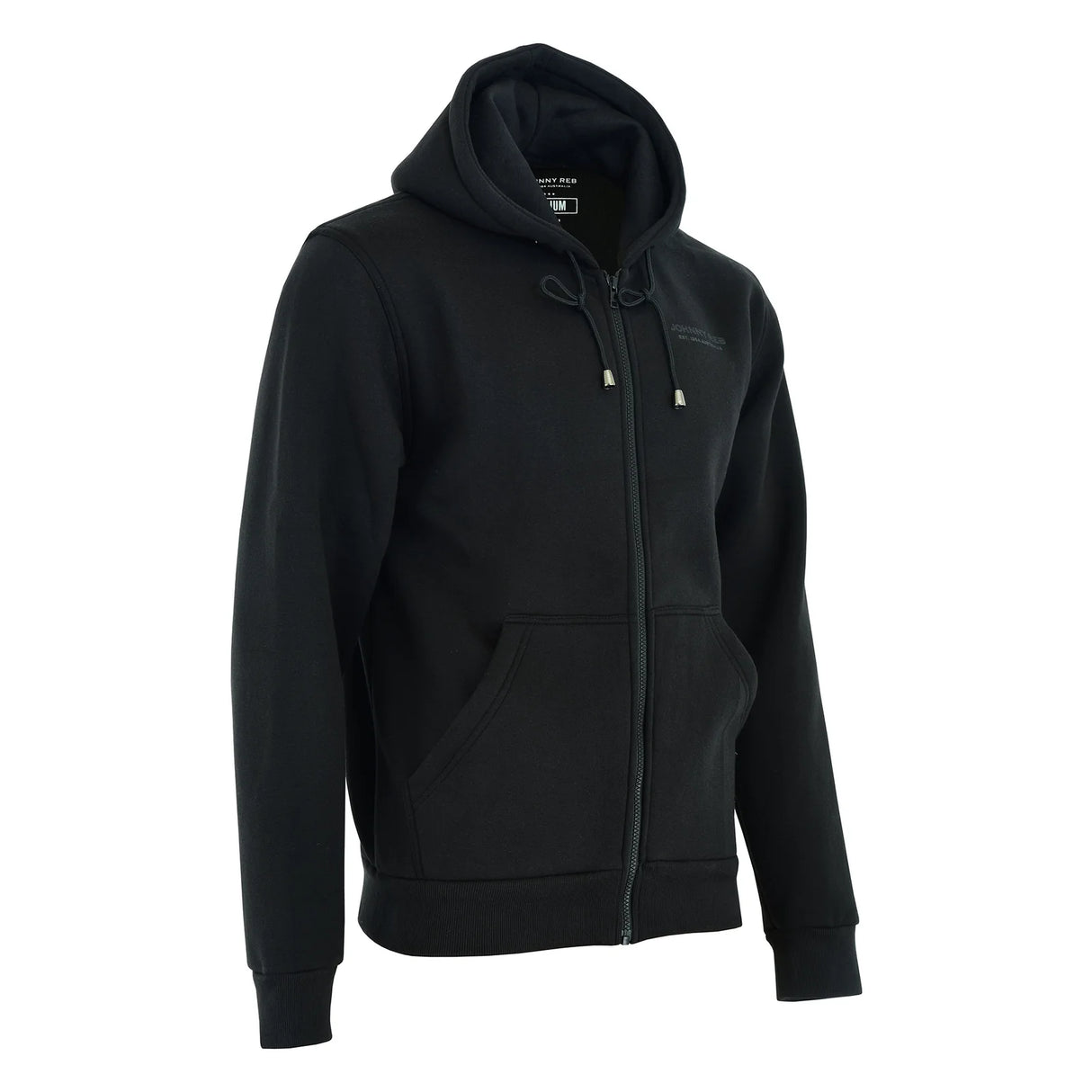 Johnny Reb Men's Distressed Logo Full-Zip Hoodie - Black