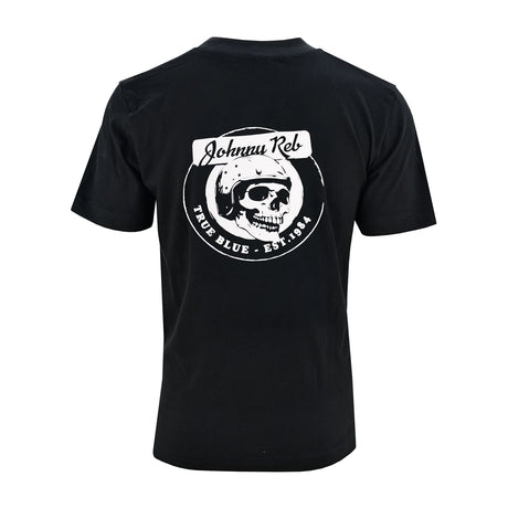 Johnny Reb Men's Skull True Blue T-Shirt - Black/White