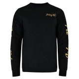 Johnny Reb Men's Skull True Blue Long Sleeve T-Shirt -  Black/Gold