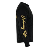 Johnny Reb Men's Skull True Blue Long Sleeve T-Shirt -  Black/Gold