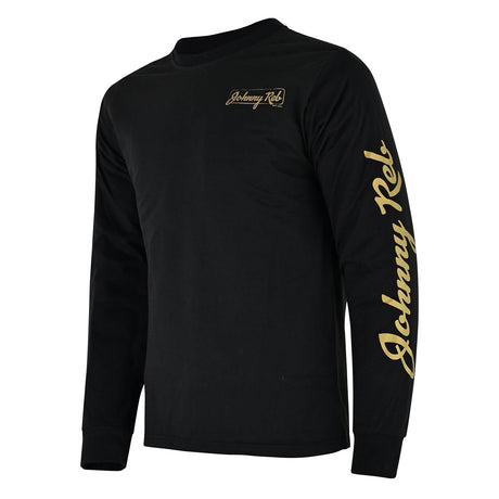 Johnny Reb Men's Skull True Blue Long Sleeve T-Shirt -  Black/Gold