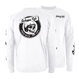 Johnny Reb Men's Skull True Blue Long Sleeve T-Shirt -  White/Black
