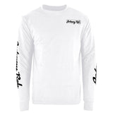 Johnny Reb Men's Skull True Blue Long Sleeve T-Shirt -  White/Black
