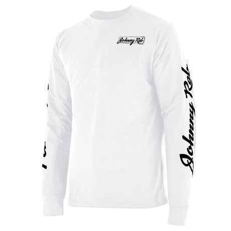 Johnny Reb Men's Skull True Blue Long Sleeve T-Shirt -  White/Black