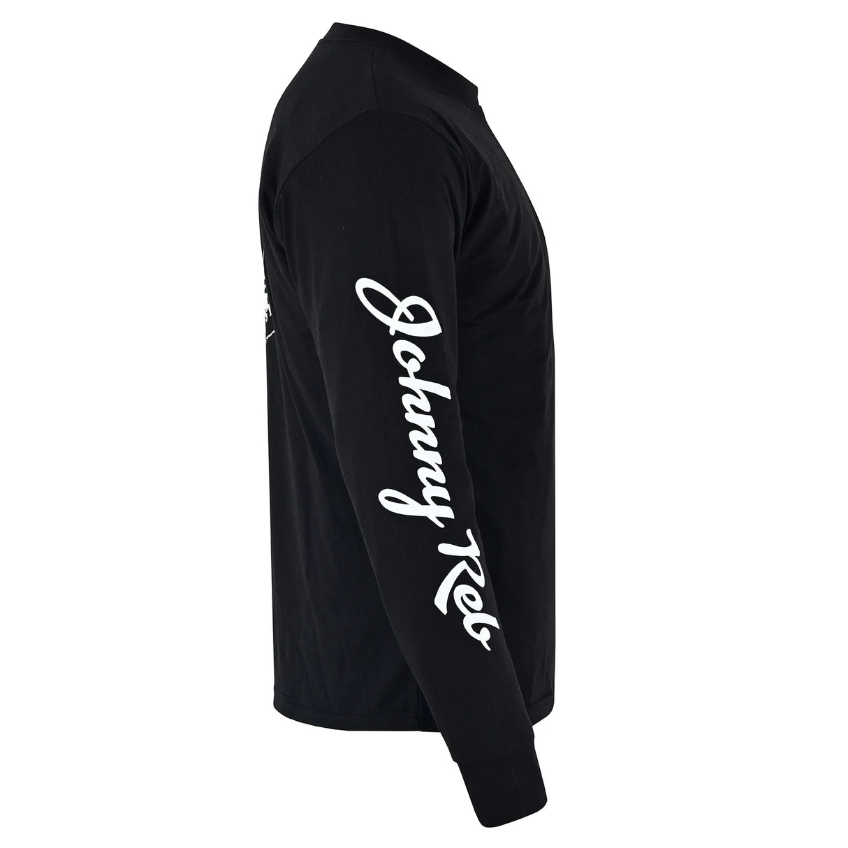 Johnny Reb Men's Skull True Blue Long Sleeve T-Shirt -  Black/White