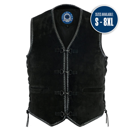 Johnny Reb Men's Lightning Ridge Suede Vest - Black