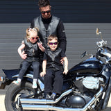 Johnny Reb Kid's Capricorn Leather Vest - Black