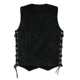Johnny Reb Kid's Longreach Suede Leather Vest - Black
