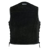 Johnny Reb Men's Bullar Suede Vest - Black