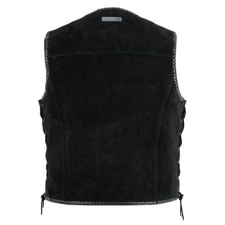 Johnny Reb Men's Bullar Suede Vest - Black