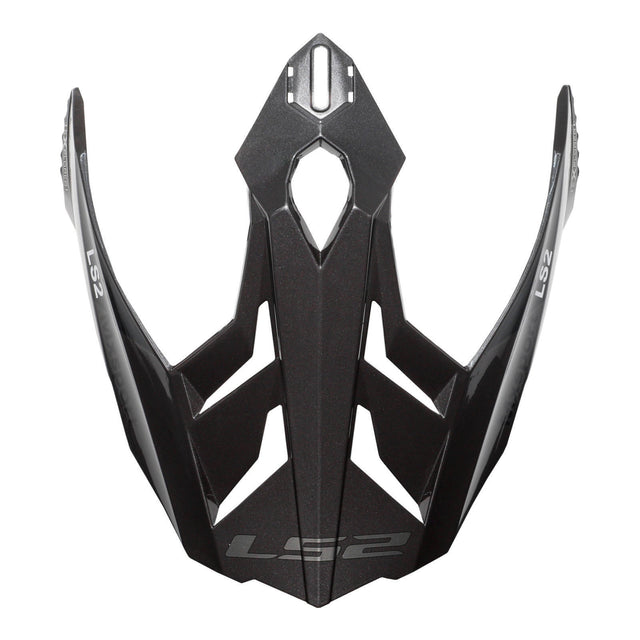 LS2 MX701 Frontier Helmet Peak - Gloss Titanium / Red
