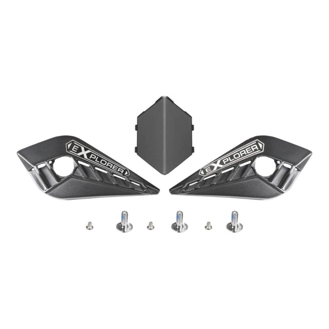 MX701 Carbon Cover Side Screw Peak Matt Black