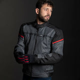 LS2 Riva Men's Jacket - Black / Dark Grey / Red