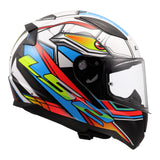 LS2 FF353 Rapid II XDron Helmet - White / Hi-Vis Orange / Blue