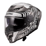 LS2 FF807 Dragon Carbon Enthum Helmet - Black / Silver 06