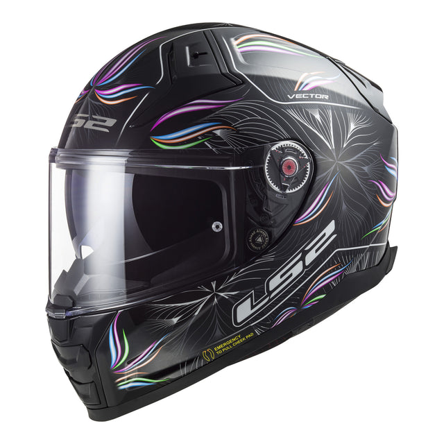 LS2 FF811 Vector II Tropical Helmet - Black / White 06