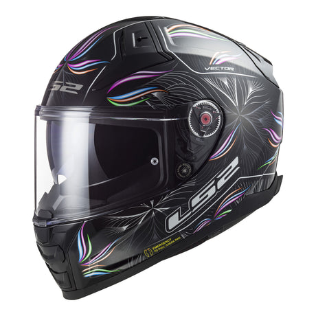 LS2 FF811 Vector II Tropical Helmet - Black / White 06