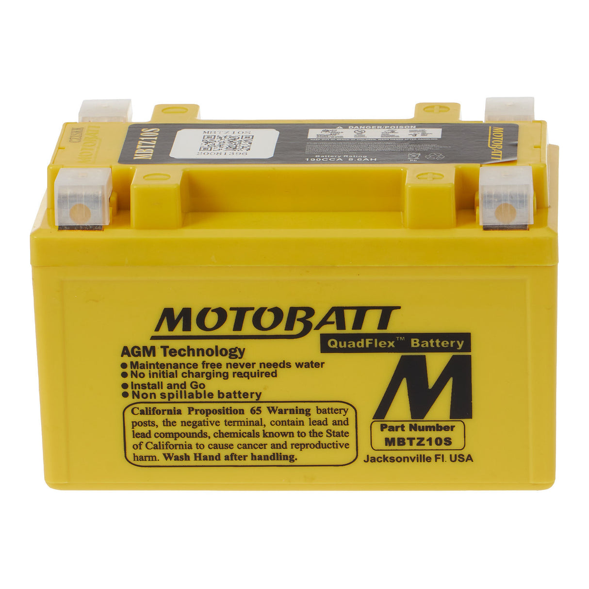Motobatt Battery Quadflex AGM - MBTZ10S