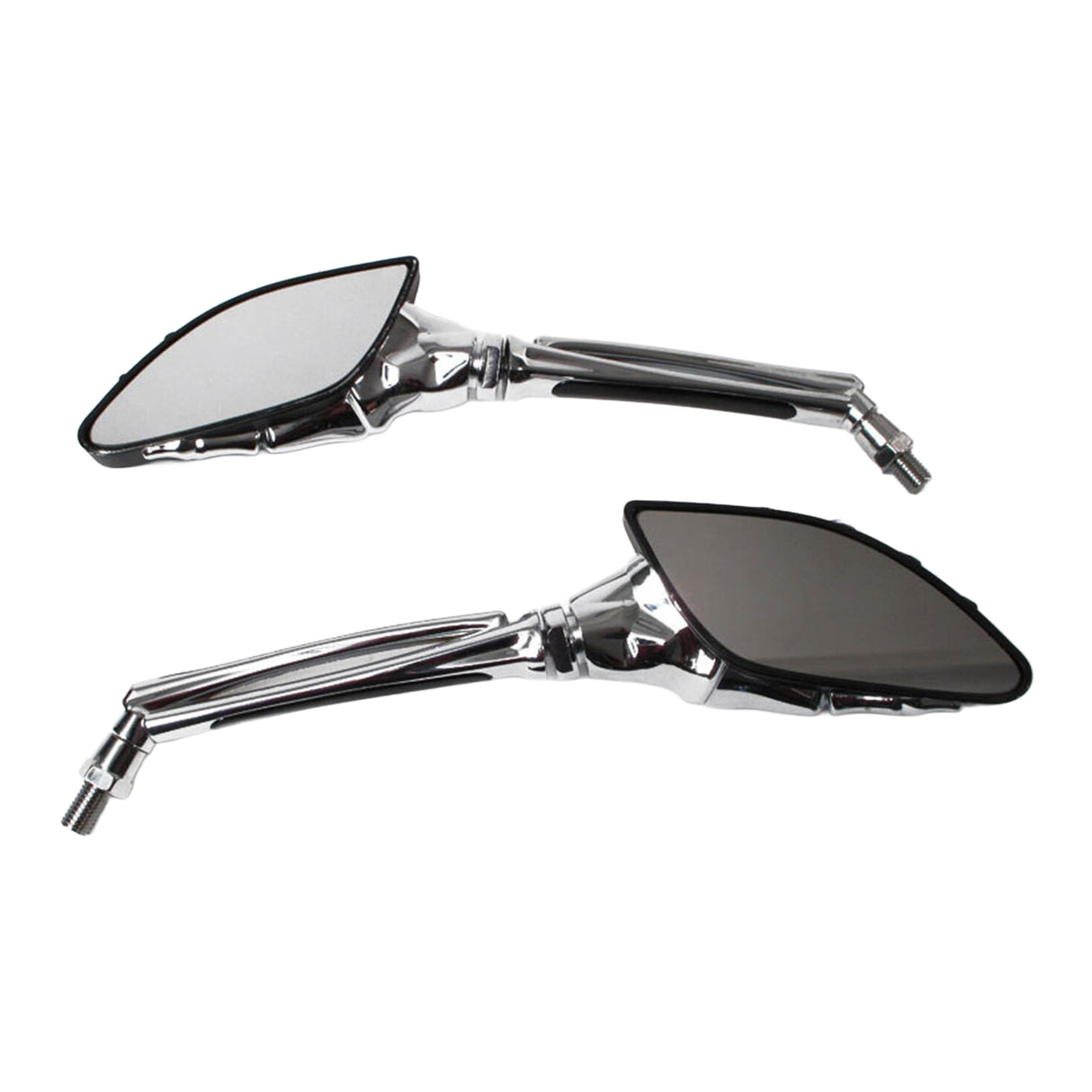 Whites Mirror Universal Skeleton Hand Chrome/Black 10mm (Pair)
