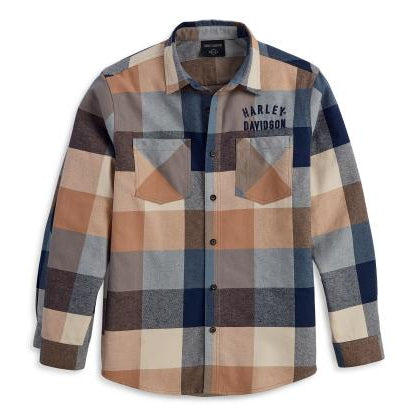 Harley-Davidson Men’s Woven Warm Multi-Plaid Shirt