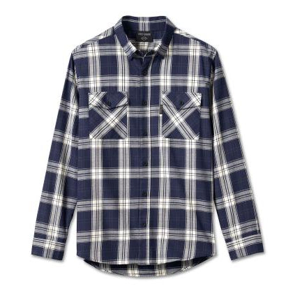 Harley-Davidson Men's Woven Long Sleeve Shirt -  Blue